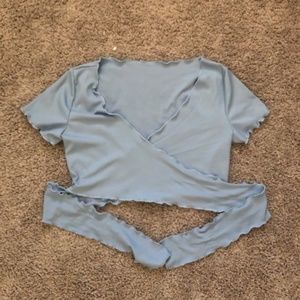 Blue Crop Top Crossover